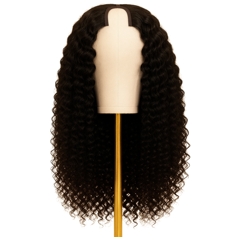 U-part wig Raw Hair Burmese Curl