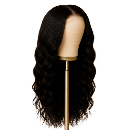 7x7 Cambodian Natural Wave Raw Hair HD Closure Wig