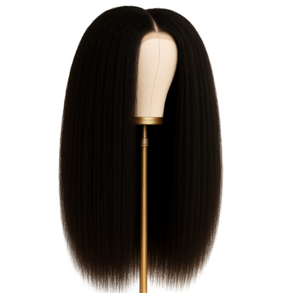 4x4 Burmese Kinky Straight Raw Hair HD Closure Wig